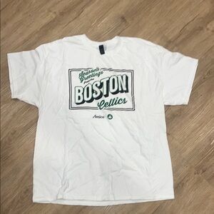 White Boston Celtics Men's T-Shirt